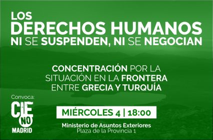 concentración Madrid frontera grecia turquía